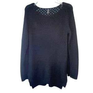 H&M Women's Black Knit Long Sleeve Sweater Light weight Medium